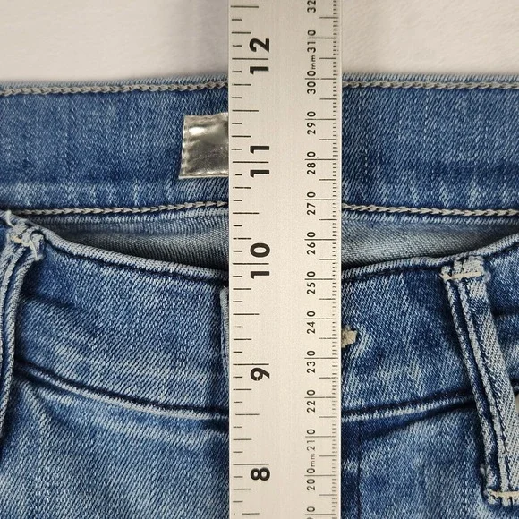 Mother Jeans Womens Size 25 Stunner Zip Ankle Step Fray Good Girls Do Blue Denim